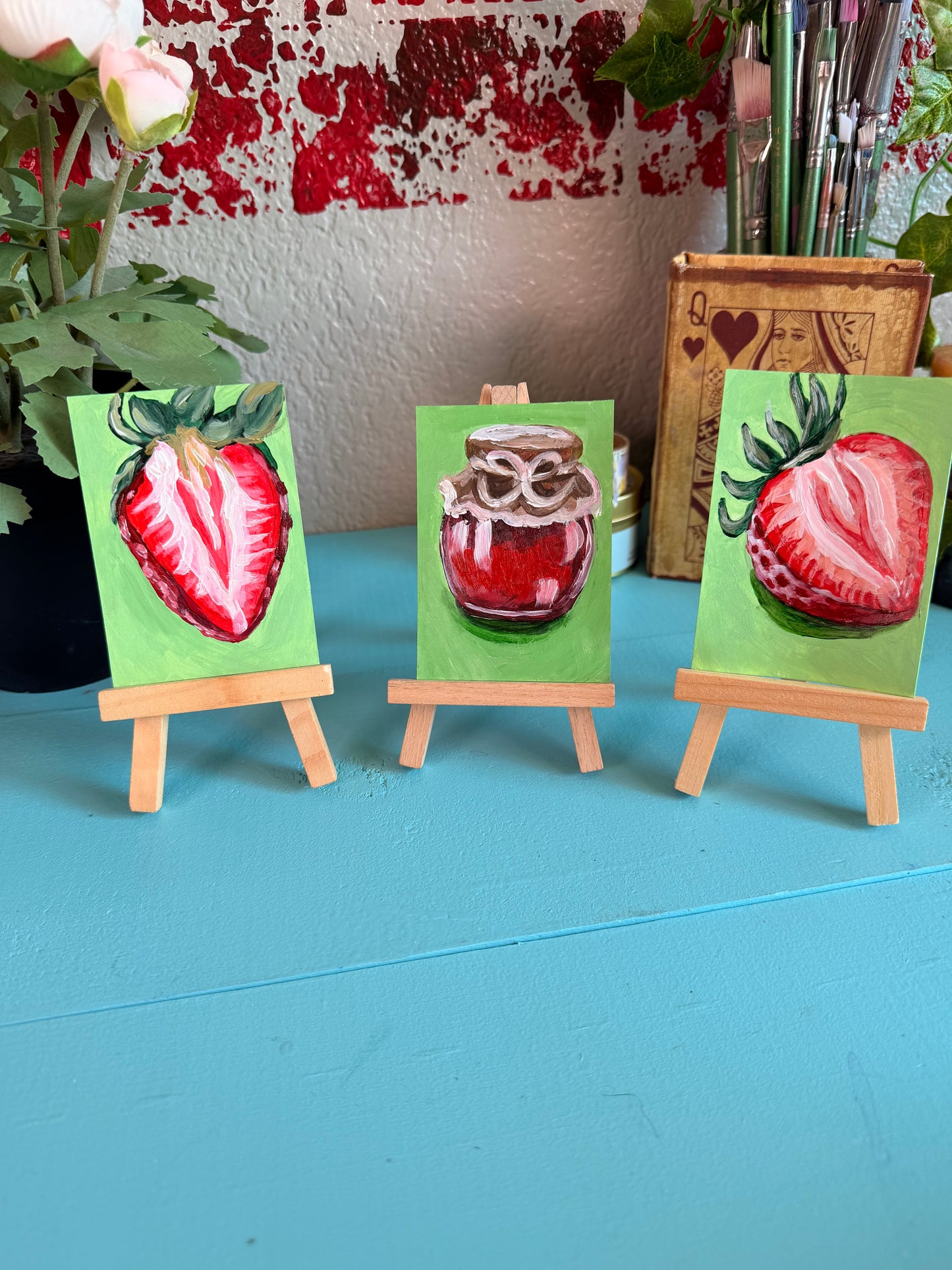 Strawberry 1 ACEO Original Painting
