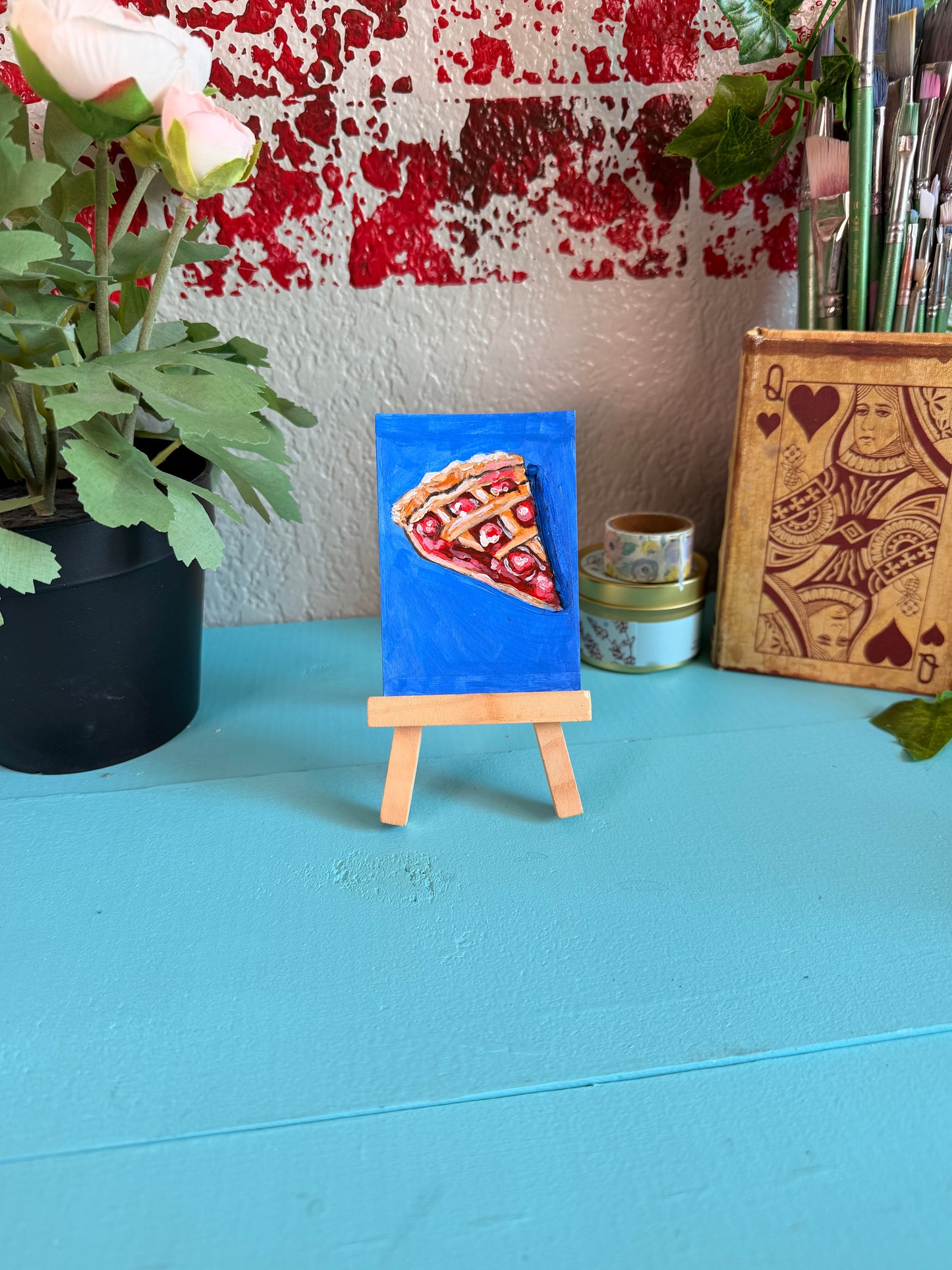 Cherry Pie ACEO Original Painting