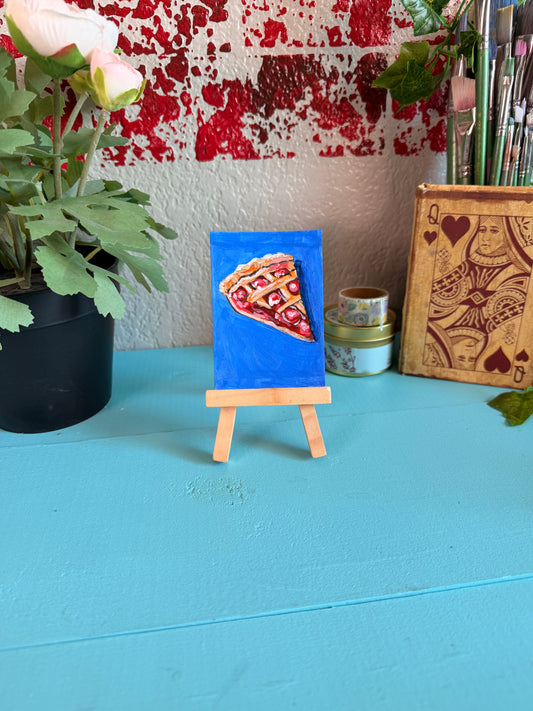 Cherry Pie ACEO Original Painting