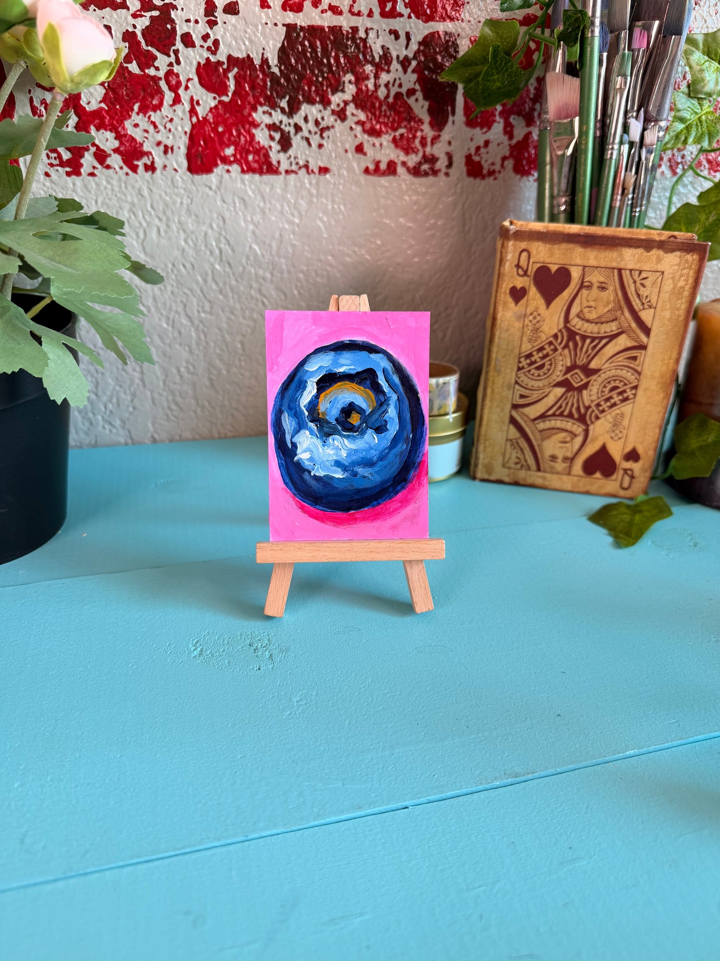 Blueberry ACEO Original Painting