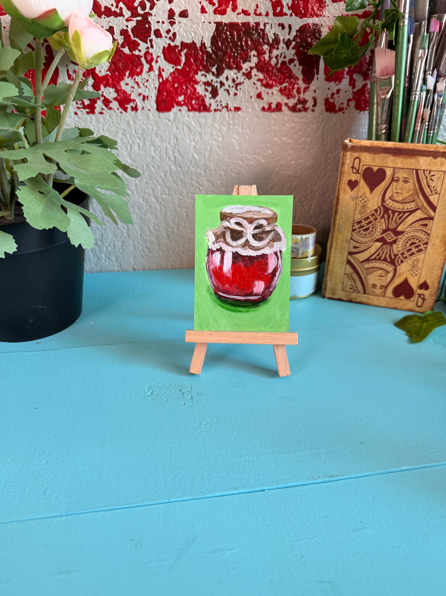 Strawberry Jam ACEO Original Painting