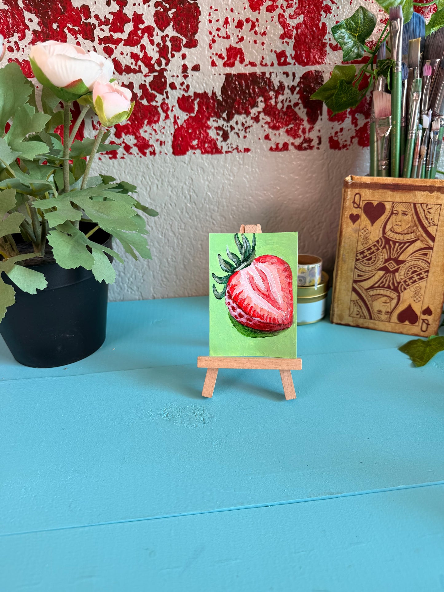 Strawberry 1 ACEO Original Painting