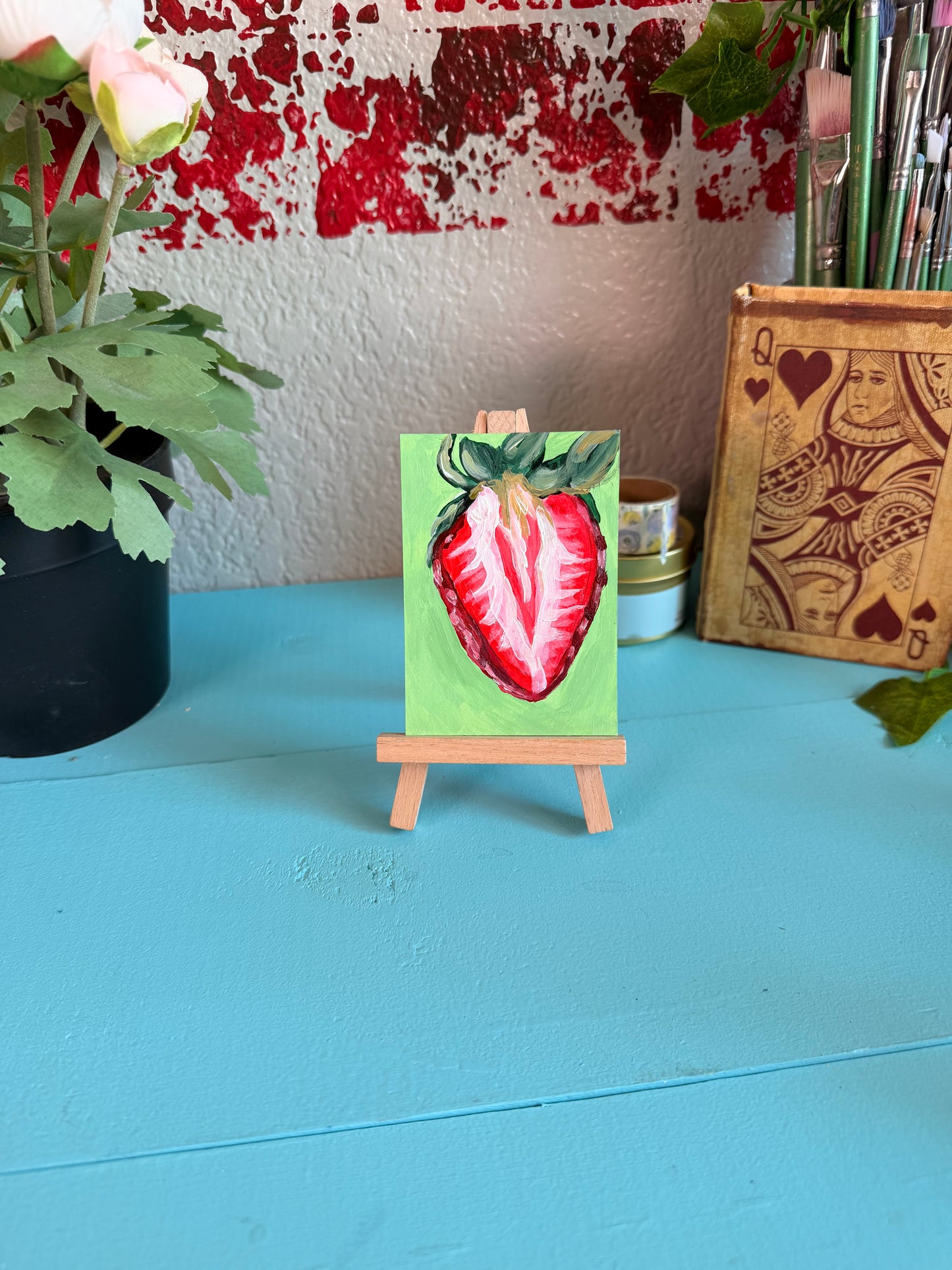 Strawberry 2 ACEO Original Painting