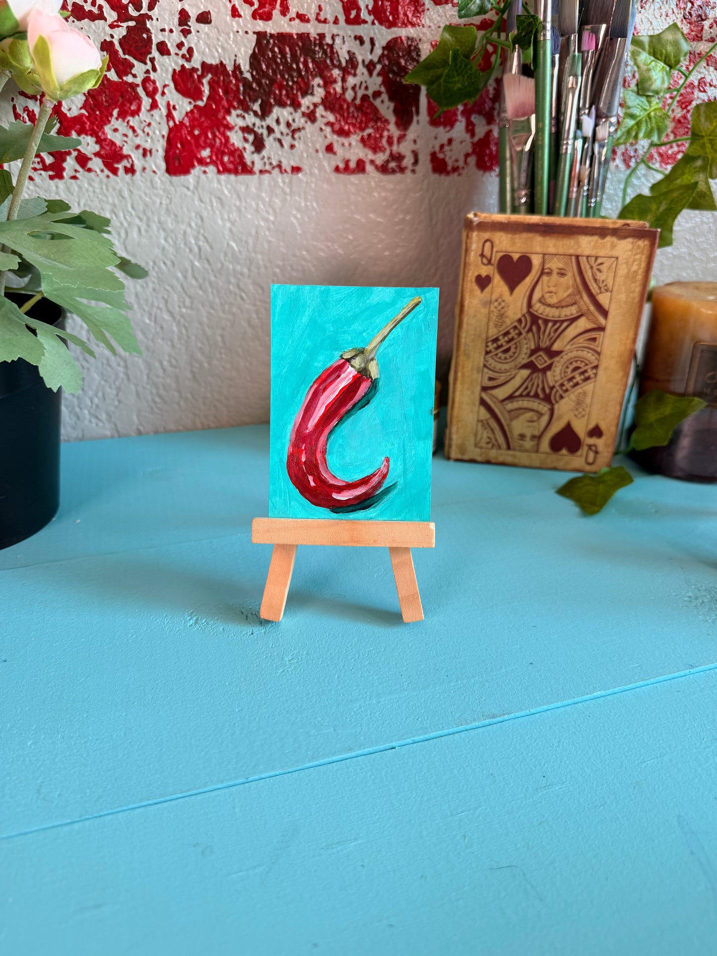 Red Pepper 1 ACEO Original Painting