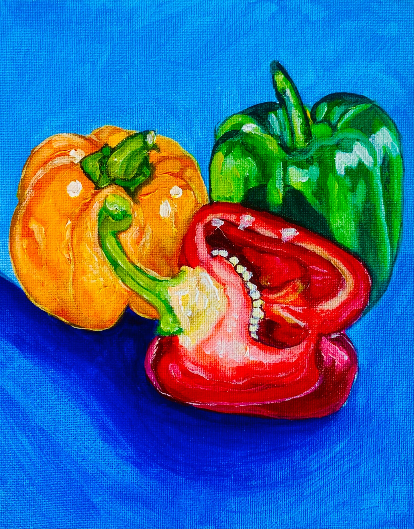Bell Peppers 2 (Farmhouse Kitchen Collection) 8x10 Inch Original Painting